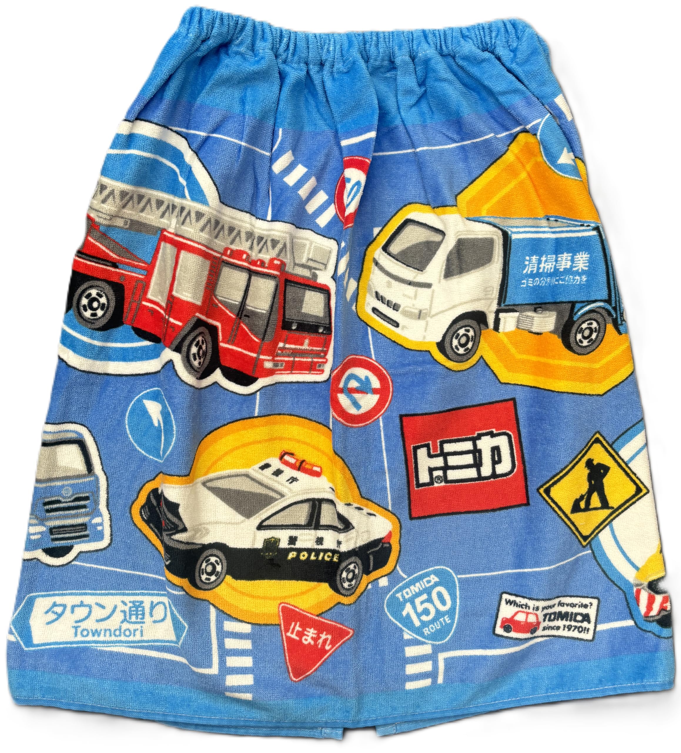 専用❤みかん＊柔ふわ❤ヘアドライタオル♥働く車…デニム風⭐ Amazon｜林(Hayashi) ラップタオル Mサイズ 約60×115cm トミカ